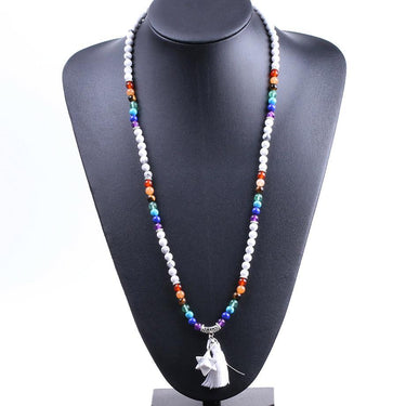 Chakra White Howlite 108 Mala Beads Bracelet-Your Soul Place